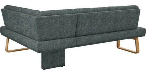 ECKBANK 240/174 cm in Eichefarben, Türkis - Türkis/Eichefarben, Design, Holz/Textil (240/174cm) - Dieter Knoll