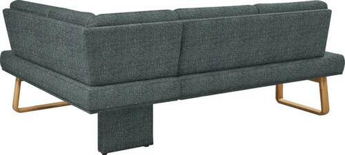 ECKBANK 265/174 cm  in Türkis, Eichefarben  - Türkis/Eichefarben, Design, Holz/Textil (265/174cm) - Dieter Knoll