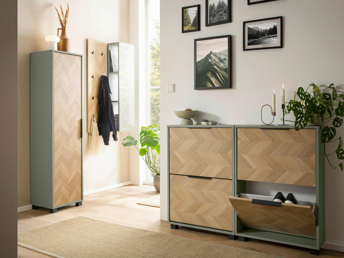 GARDEROBENPANEEL  in 30/110,6/2,6 cm  - Eichefarben, Design, Holzwerkstoff (30/110,6/2,6cm) - MID.YOU