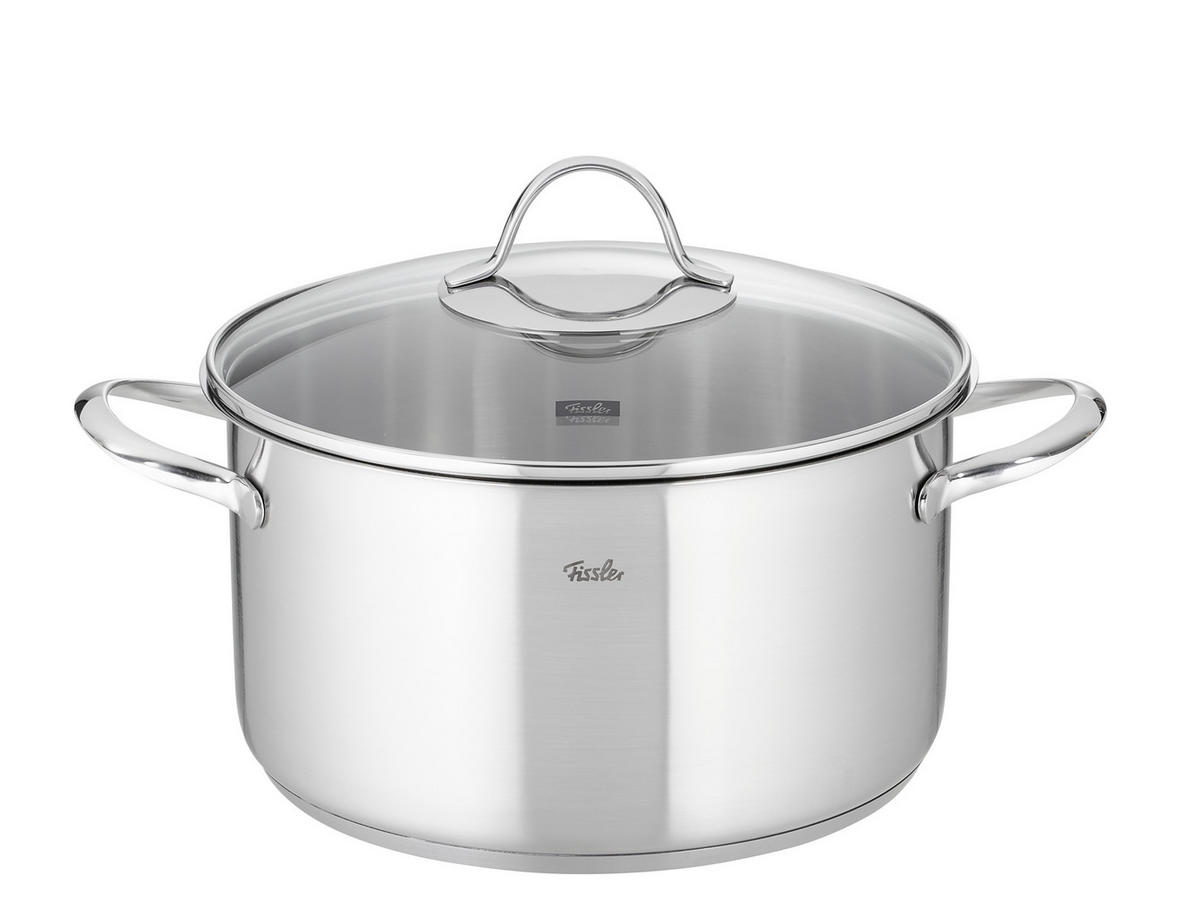 KOCHTOPFSET Paris 5-teilig  - Klar/Silberfarben, Basics, Glas/Metall - Fissler