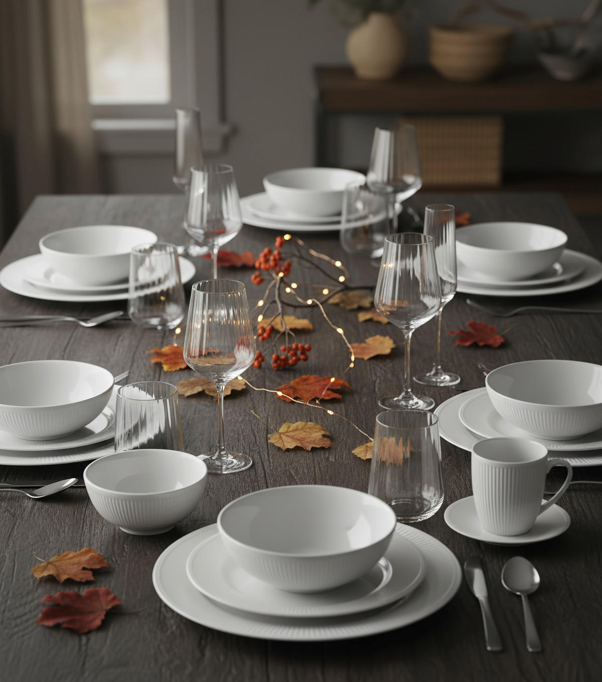 KOMBI SERVIS    24-dijelni   NELE  - bijela, Konvencionalno, keramika - Landscape