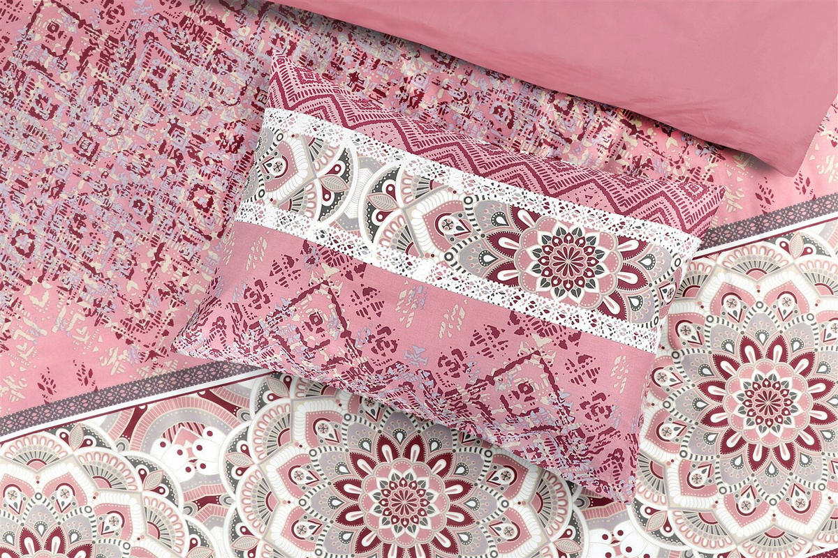 POSTEĽNÁ BIELIZEŇ satén viacfarebná 140/240 cm - viacfarebná, Basics, textil (140/240cm) - Kayoom