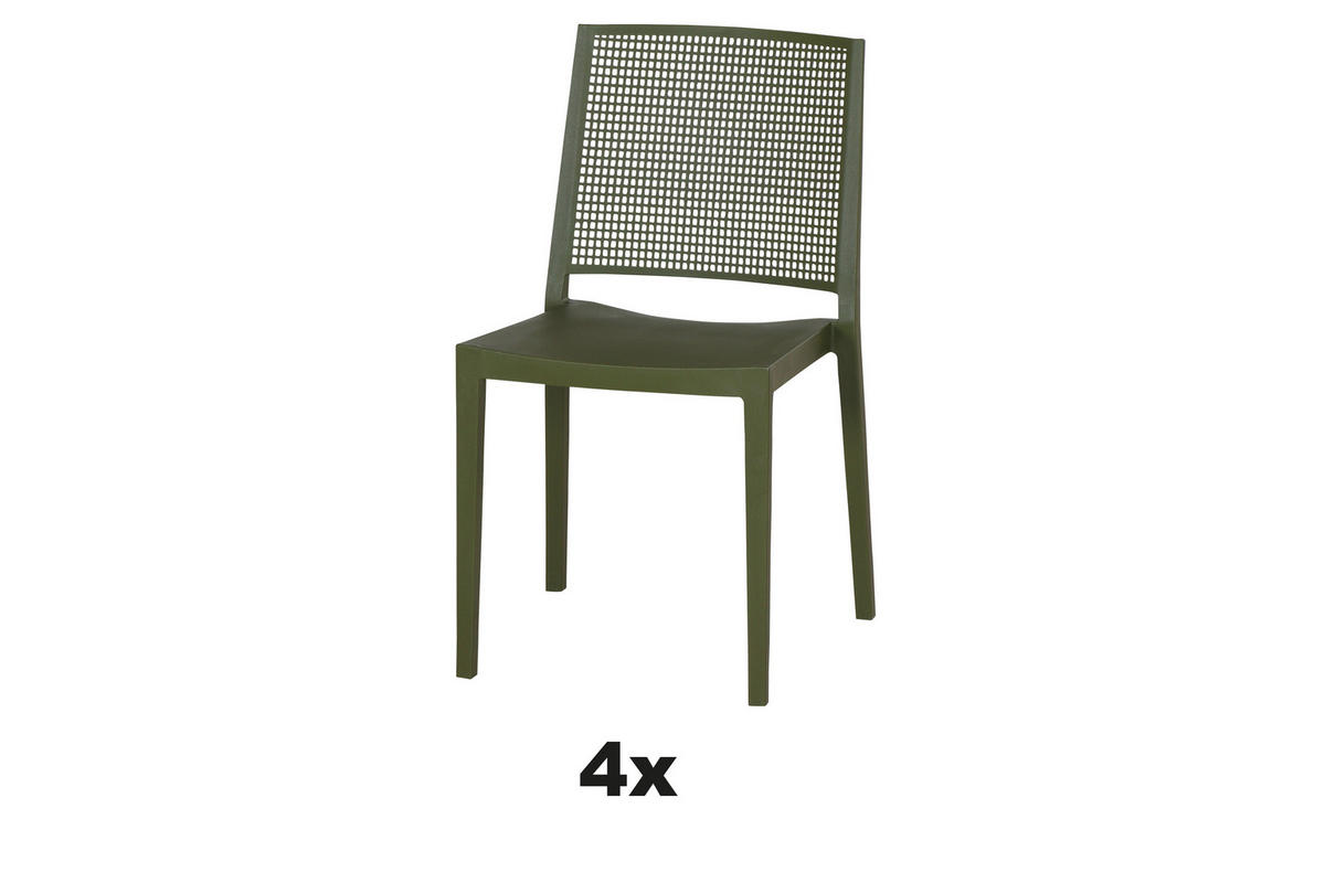 STAPELSTUHL in Kunststoff Grün  - Grün, Basics, Kunststoff (46/80/56cm) - Siena Garden