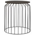 BEISTELLTISCH Schwarz rund  - Schwarz, Design, Holzwerkstoff/Metall (36/40cm) - Ambia Home