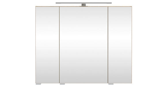 SPIEGELSCHRANK 80/64/20 cm  - Eichefarben/Silberfarben, KONVENTIONELL, Glas/Holzwerkstoff (80/64/20cm) - Xora