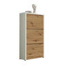 SCHUHKIPPER Siena  in 61/115/25 cm  - Silberfarben/Weiß, MODERN, Holzwerkstoff/Kunststoff (61/115/25cm) - MID.YOU