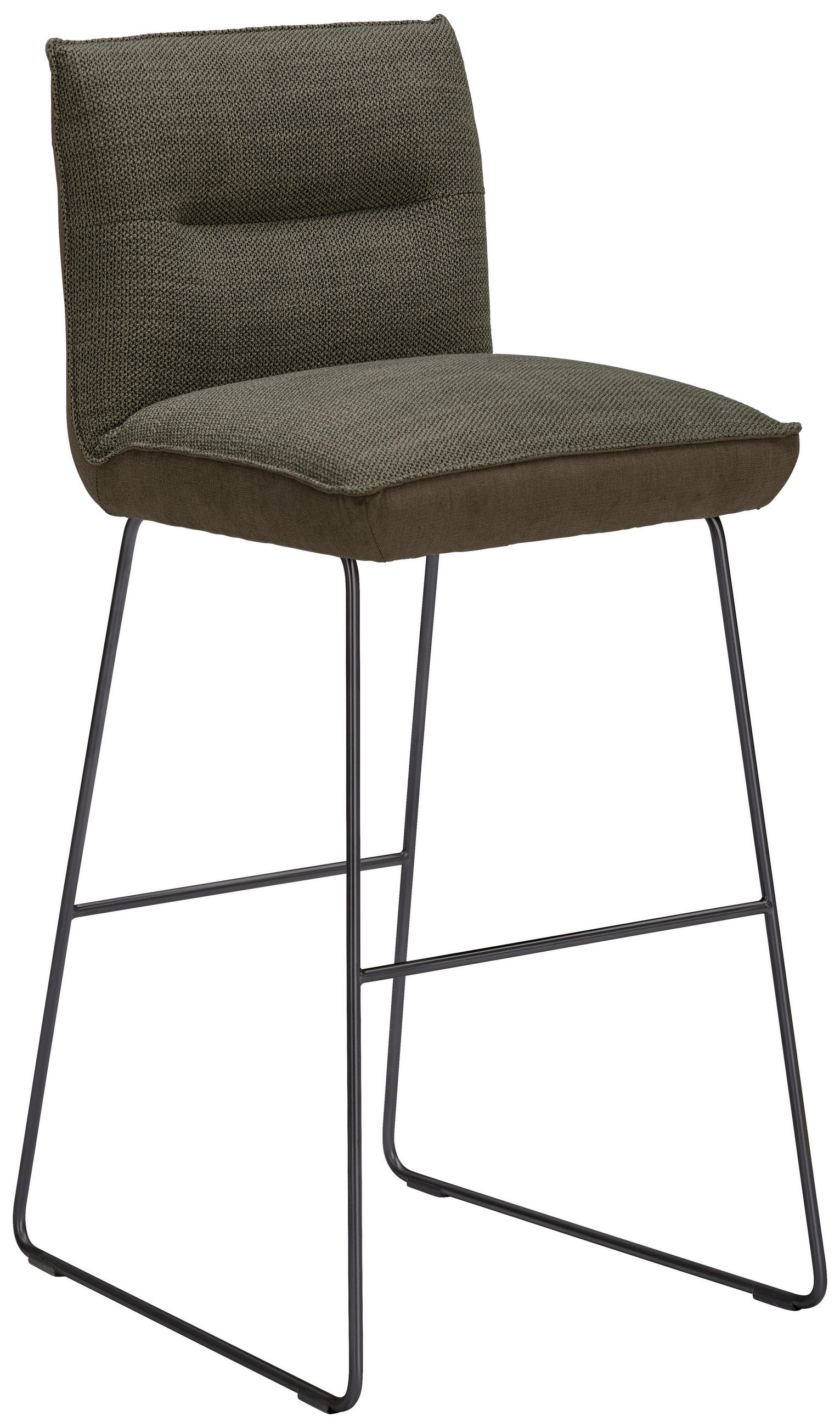 BARHOCKER in Metall, Textil Braun, Schwarz  - Schwarz/Braun, Design, Textil/Metall (51/107/59cm) - Dieter Knoll