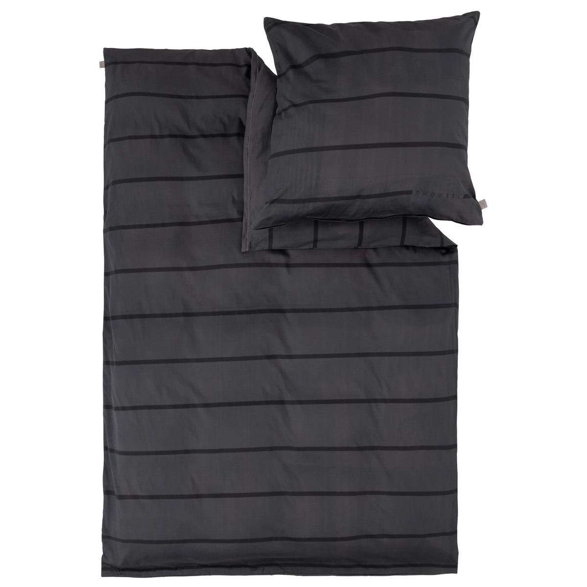 LIZENZBETTWÄSCHE Satin 135/200 cm  - Anthrazit, Basics, Textil (135/200cm) - Bugatti
