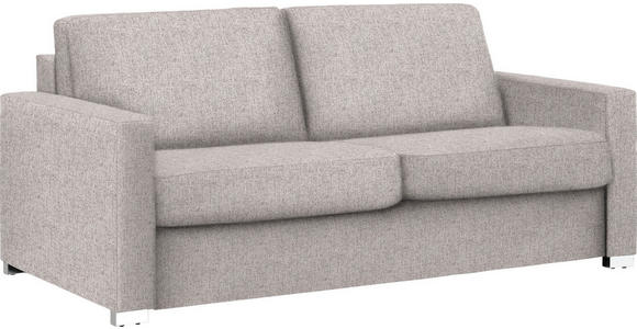 SCHLAFSOFA Webstoff Beige - Chromfarben/Beige, KONVENTIONELL, Textil/Metall (188/86/97cm) - Novel