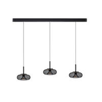 LED-HÄNGELEUCHTE Sica 22/210 cm  - Schwarz, Design, Glas/Metall (22/210cm) - Helestra