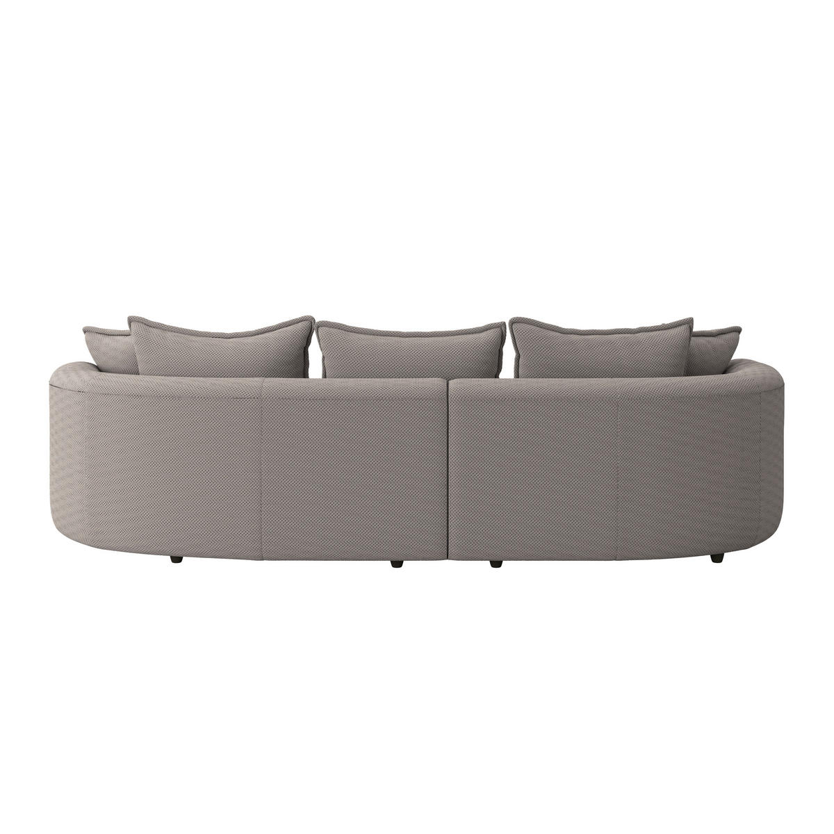 ECKSOFA LEVI Cappuccino Velours, Struktur  - Schwarz/Cappuccino, MODERN, Kunststoff/Textil (168/287cm) - Livetastic