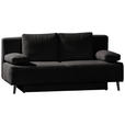SCHLAFSOFA Spicy in Cord Anthrazit, Grau  - Anthrazit/Schwarz, MODERN, Textil/Metall (193/85/88cm) - Novel