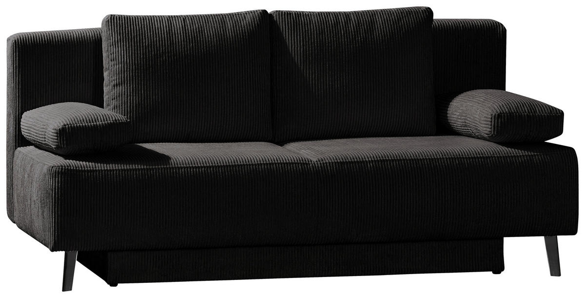 KANAPÉÁGY textil antracit, szürke  - fekete/antracit, Modern, textil/fém (193/85/88cm) - Novel