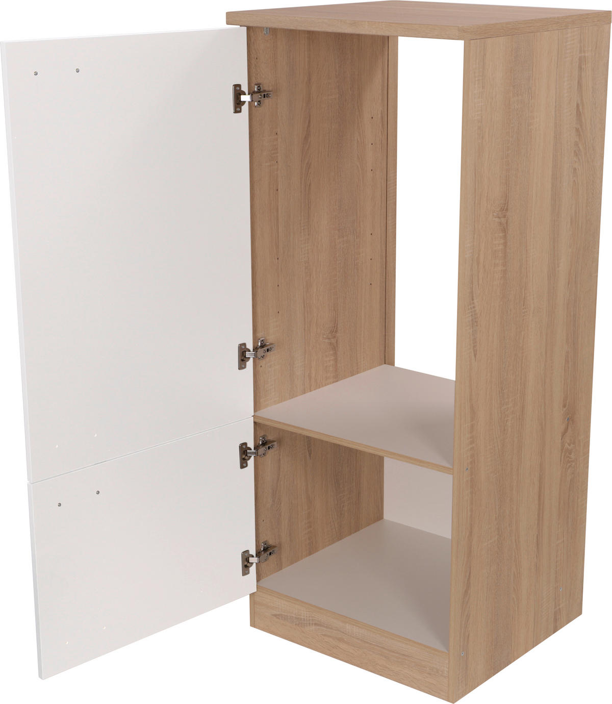 SKÅP FÖR VITVAROR 60/144,8/60 cm  i vit, ekfärgad  - vit/silver, Basics, metall/trämaterial (60/144,8/60cm) - Respekta