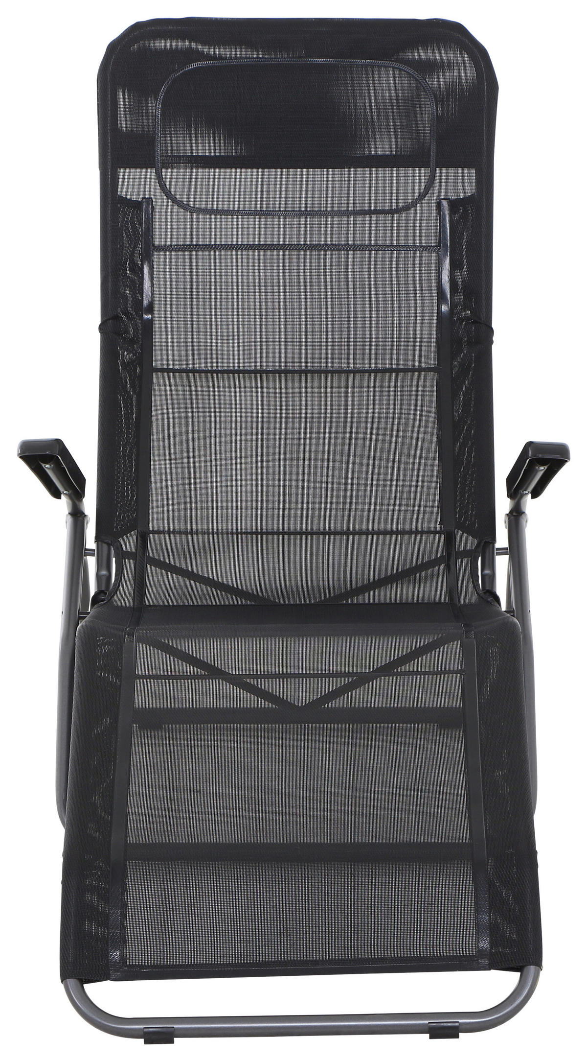 GARTENLIEGE 72,5/103,5/144 cm  - Anthrazit/Schwarz, MODERN, Textil/Metall (72,5/103,5/144cm) - Siena Garden