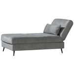RÉCAMIERE in Webstoff Grau, Beige  - Beige/Schwarz, Design, Textil/Metall (205/90/92cm) - Novel