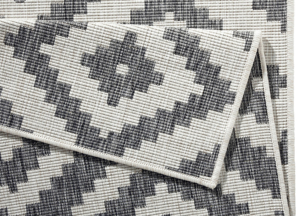 OUTDOORTEPPICH 160/230 cm Twin Grau, Creme  - Creme/Grau, Basics, Kunststoff (160/230cm) - Hanse Home