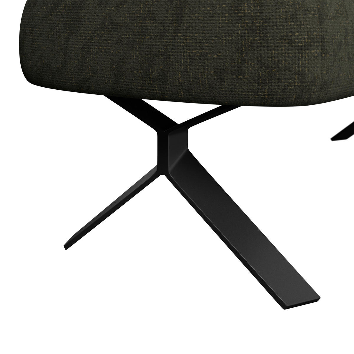 SITZBANK 162/83/71 cm Webstoff Grün  - Schwarz/Grün, MODERN, Textil/Metall (162/83/71cm) - Livetastic