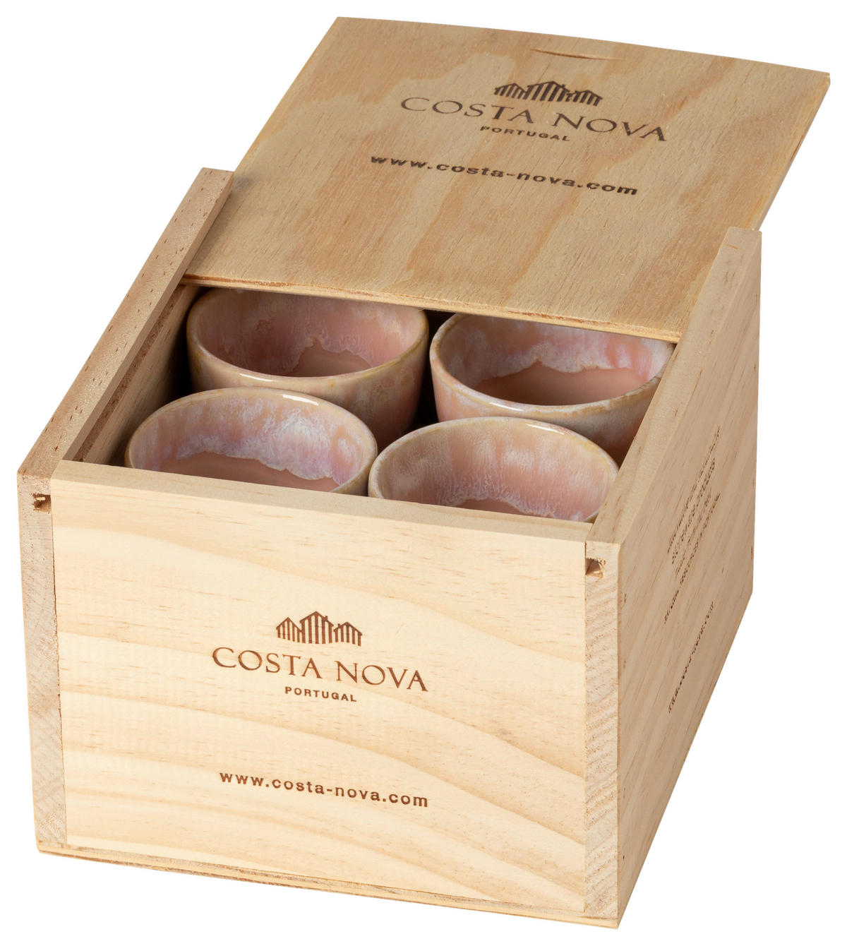 ESPRESSOTASSENSET 80ML GRESPRESSO 8-teilig  - Hellblau, Basics, Holz/Keramik - Costa Nova