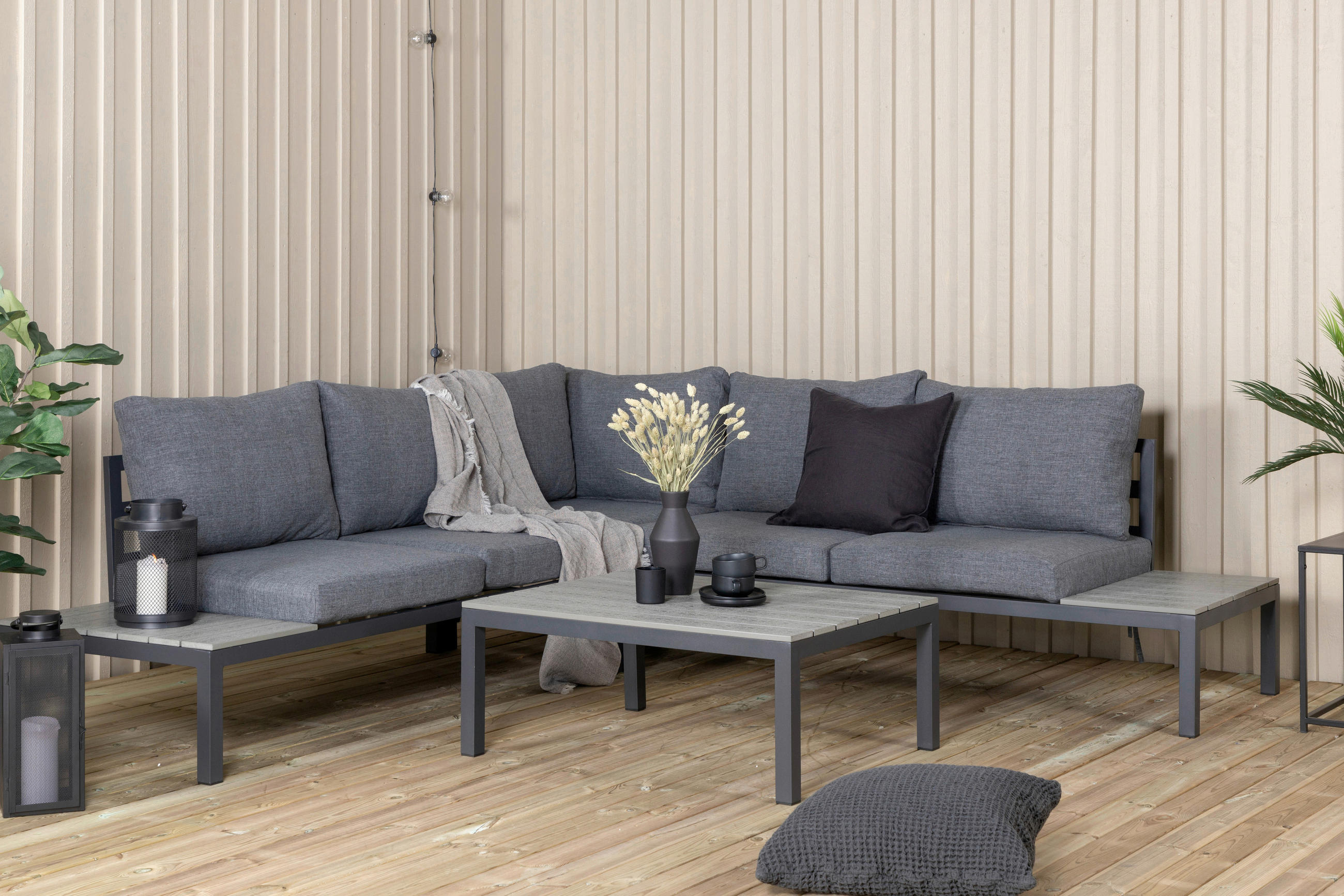 LOUNGEGRUPP  - svart, Klassisk, metall (133/167cm) - Gardenson