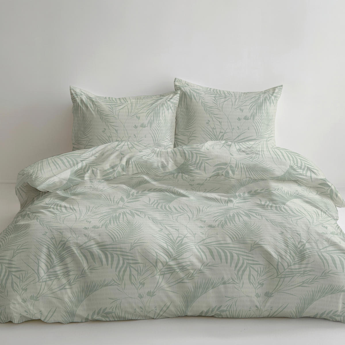 BETTWÄSCHE Seersucker 200/200 cm  - Salbeigrün, KONVENTIONELL, Textil (200/200cm) - Florella