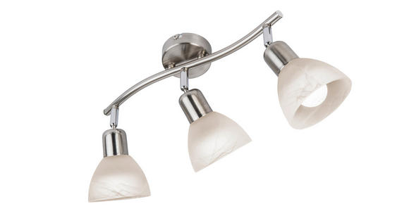 STRAHLER 40/10/16,8 cm   - Weiß/Nickelfarben, Basics, Glas/Metall (40/10/16,8cm) - Novel