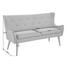 DREISITZER-SOFA Webstoff Hellgrau - Hellgrau/Naturfarben, LIFESTYLE, Holz/Textil (201/105/89cm) - Carryhome