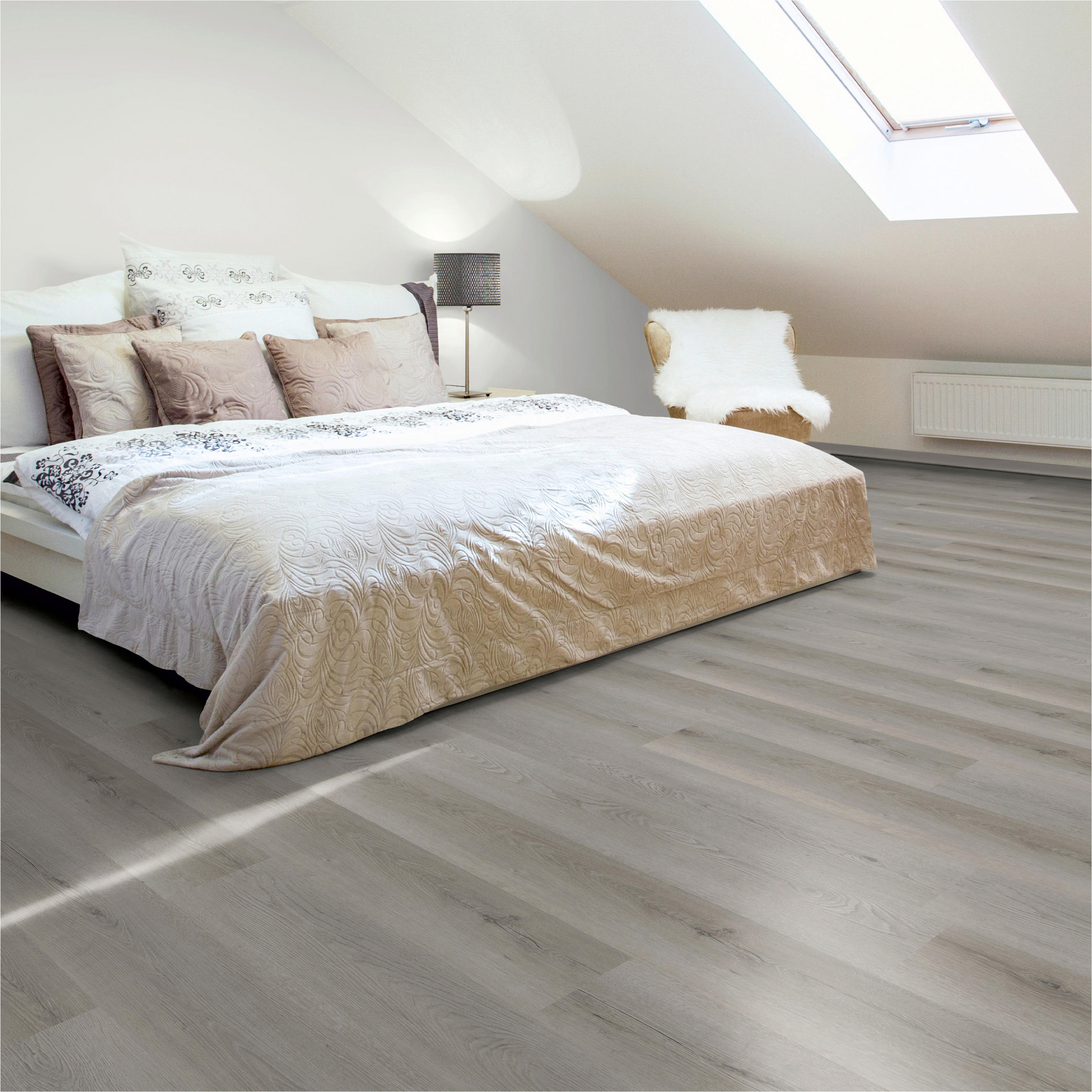 DESIGNBODEN Variant  per  m² - Eichefarben/Eiche grau, Basics, Kunststoff (122/23/0.48cm)