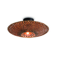 DECKENLEUCHTE Bali 47/26 cm   - Hellbraun/Schwarz, Natur, Naturmaterialien/Metall (47/26cm) - Good & Mojo