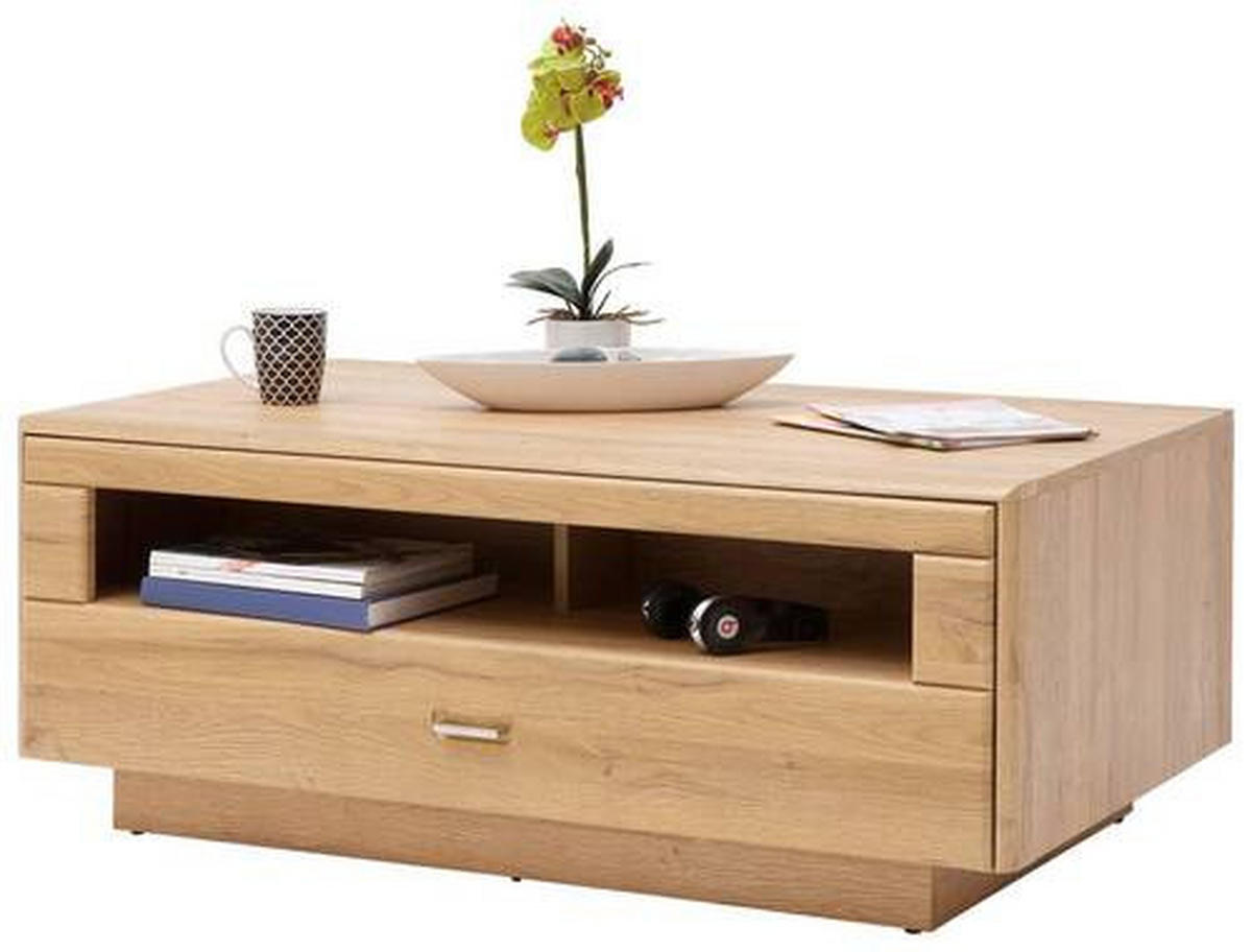 COUCHTISCH in Holzwerkstoff 115/70/45 cm  - Eichefarben/Silberfarben, Konventionell, Holzwerkstoff/Metall (115/70/45cm) - Cantus