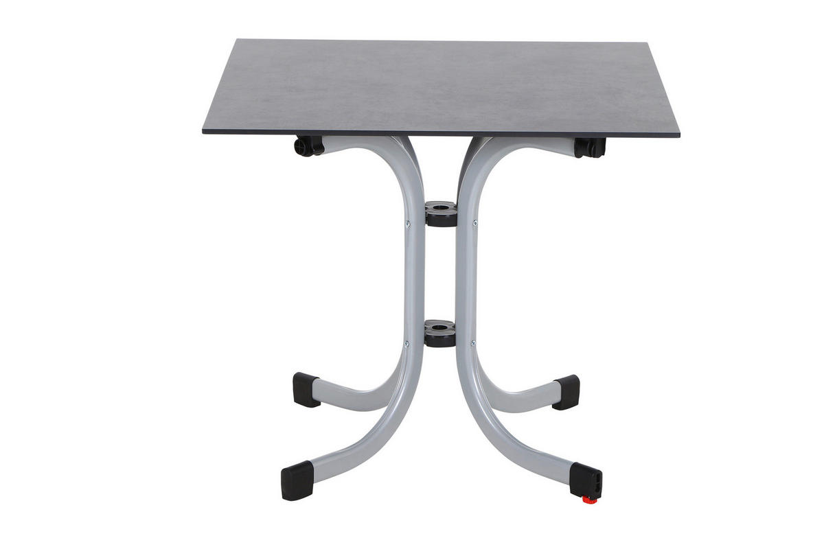 GARTENKLAPPTISCH 80/80/71 cm  - Anthrazit/Silberfarben, KONVENTIONELL, Holz/Kunststoff (80/80/71cm) - Siena Garden