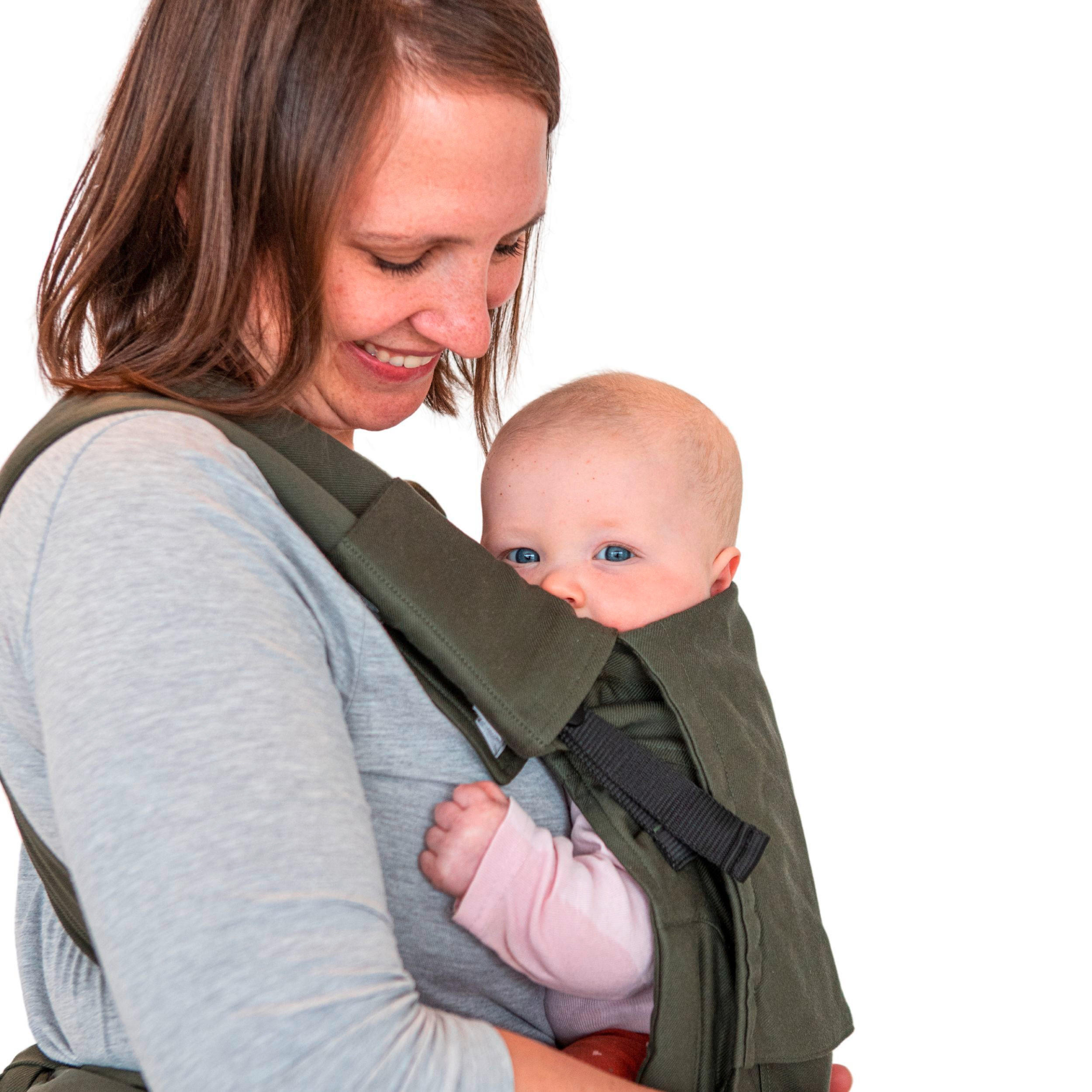 SCHMUSEWOLKE BABYTRAGE  - Olivgrün, Basics, Textil - SCHMUSEWOLKE