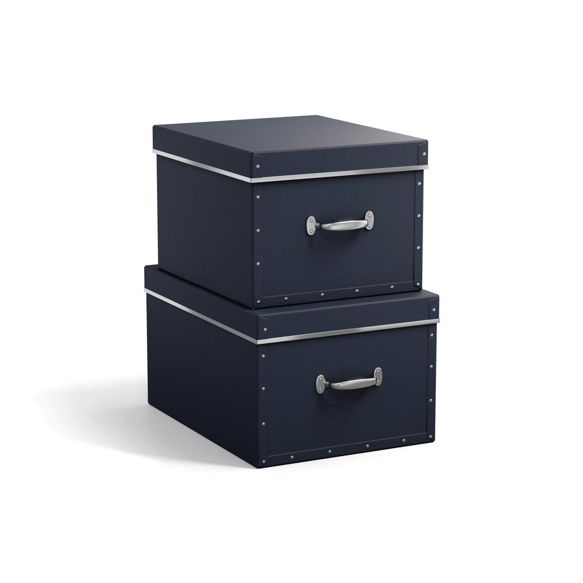 AUFBEWAHRUNGSBOX    43/36.5/28.5 cm  - Dunkelblau, Basics, Karton/Papier (43/36.5/28.5cm)