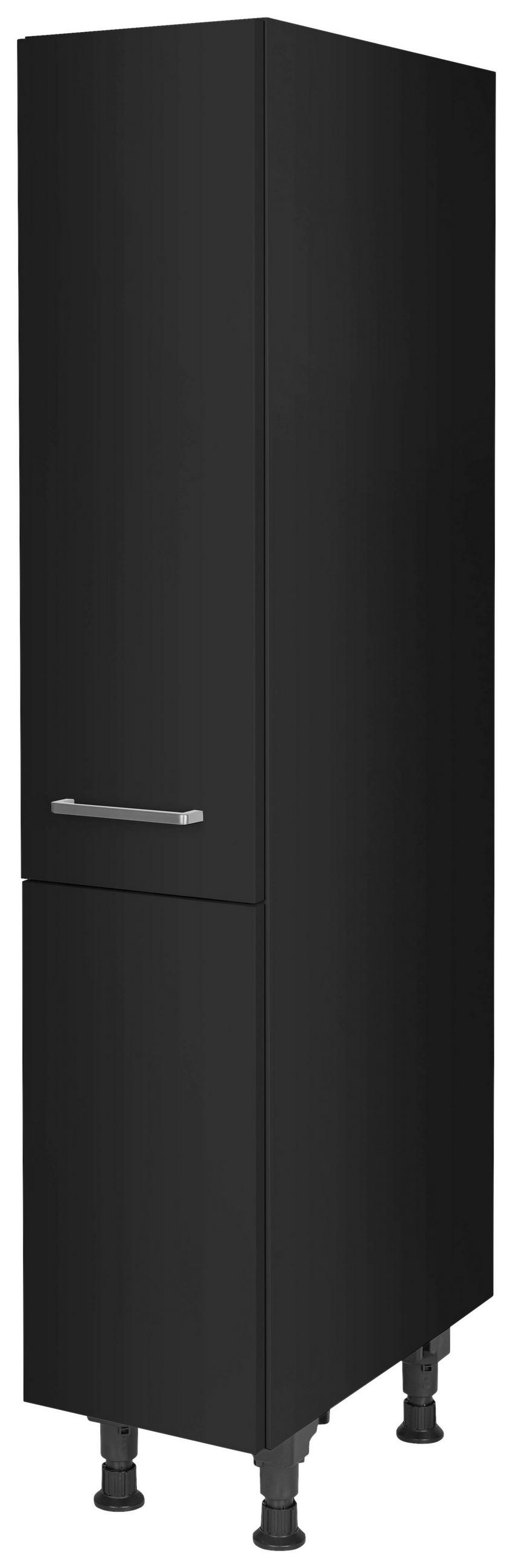 APOTHEKERSCHRANK 30/168/58 cm  in Schwarz  - Edelstahlfarben/Schwarz, MODERN, Holzwerkstoff/Metall (30/168/58cm) - Nobilia