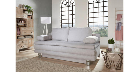 SCHLAFSOFA Anthrazit - Chromfarben/Anthrazit, Design, Textil/Metall (194/96/86cm) - Novel