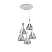 LED-HÄNGELEUCHTE 55/200 cm  - Transparent/Weiß, Design, Glas/Metall (55/200cm) - Cinque