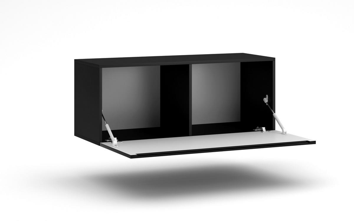 LOWBOARD  in 100/40/38 cm  - Schwarz Hochglanz/Schwarz, Design, Holzwerkstoff (100/40/38cm) - Livetastic
