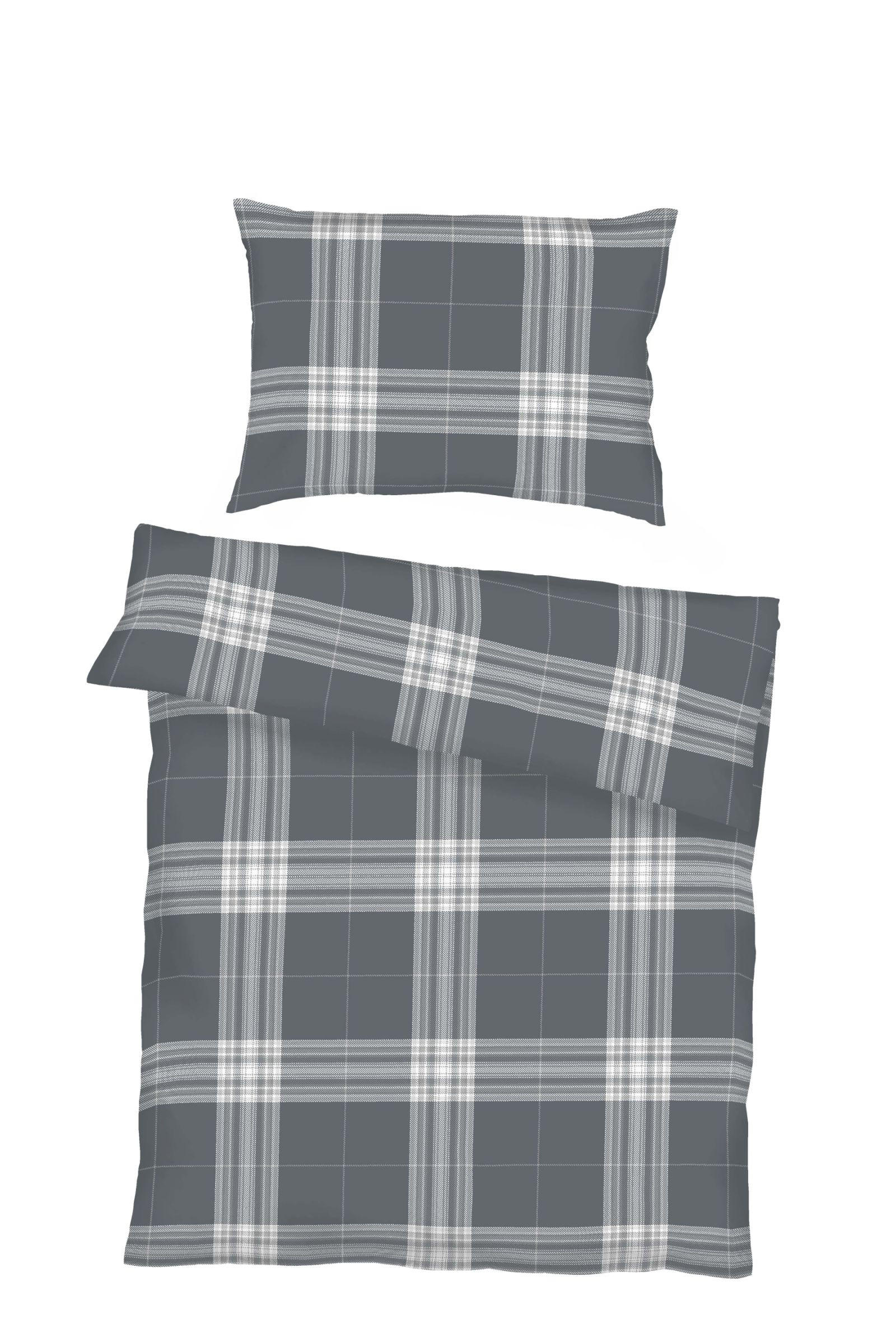 BETTWÄSCHE Pure Flanell 140/200 cm  - Schwarz, Design, Textil (140/200cm) - Kaeppel