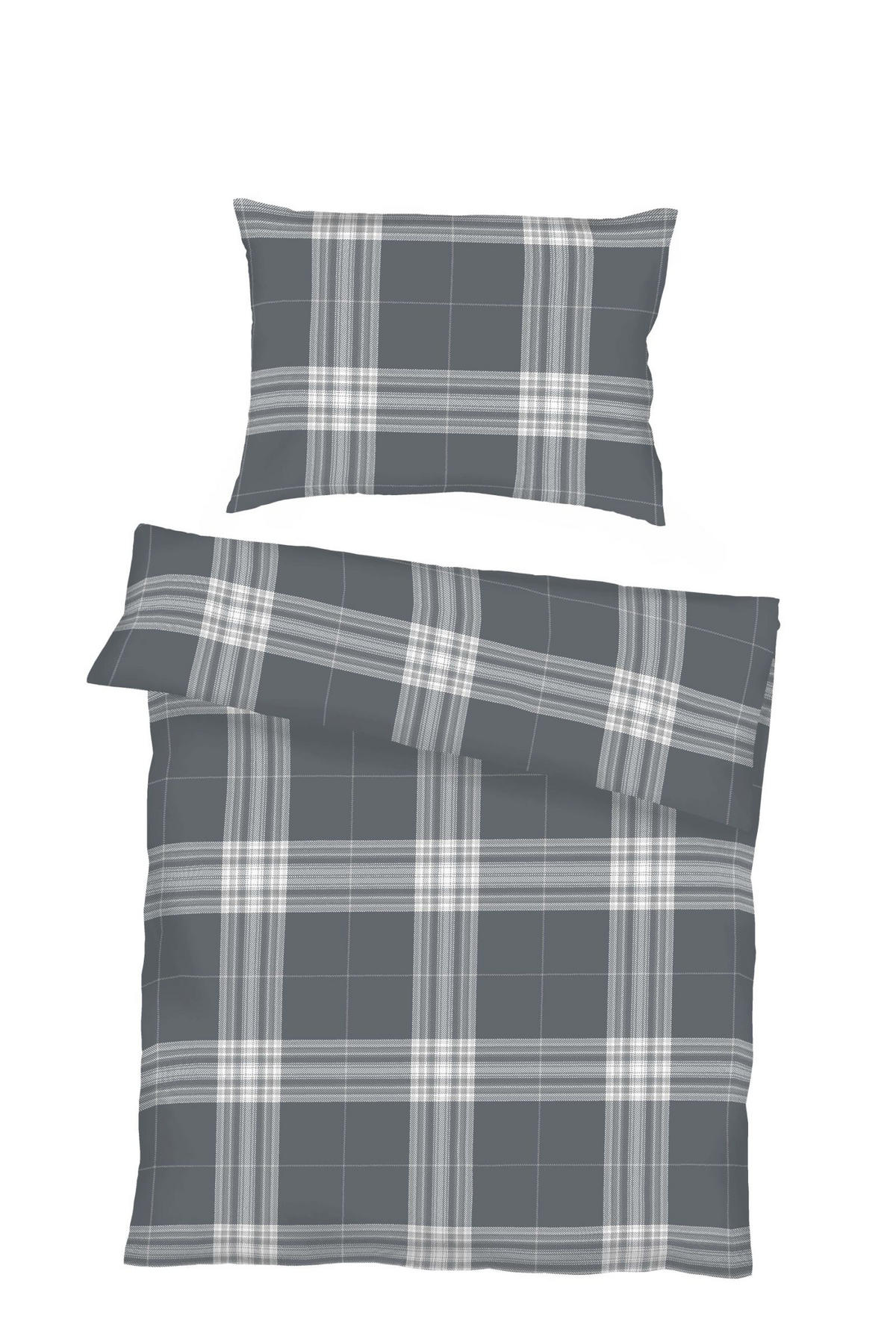 BETTWÄSCHE Pure Flanell 140/200 cm  - Schwarz, Design, Textil (140/200cm) - Kaeppel