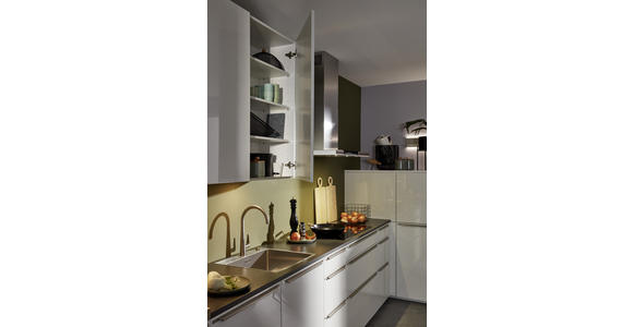 EINBAUKÜCHE - Eichefarben/Weiß, Design, Holzwerkstoff - Dieter Knoll