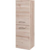 MIDISCHRANK 40/130/35 cm  - Chromfarben/Buchefarben, KONVENTIONELL, Holzwerkstoff/Metall (40/130/35cm) - Xora