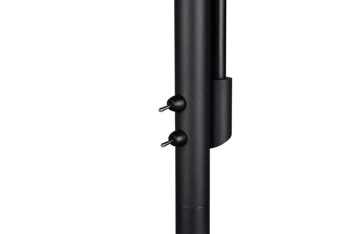 STEHLEUCHTE - Schwarzchrom/Schwarz, Lifestyle, Glas/Metall (34/180cm)