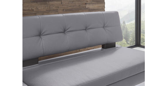 ECKBANK 158/200 cm Mikrofaser Graublau - Graublau/Schwarz, Design, Textil/Metall (158/200cm) - Dieter Knoll