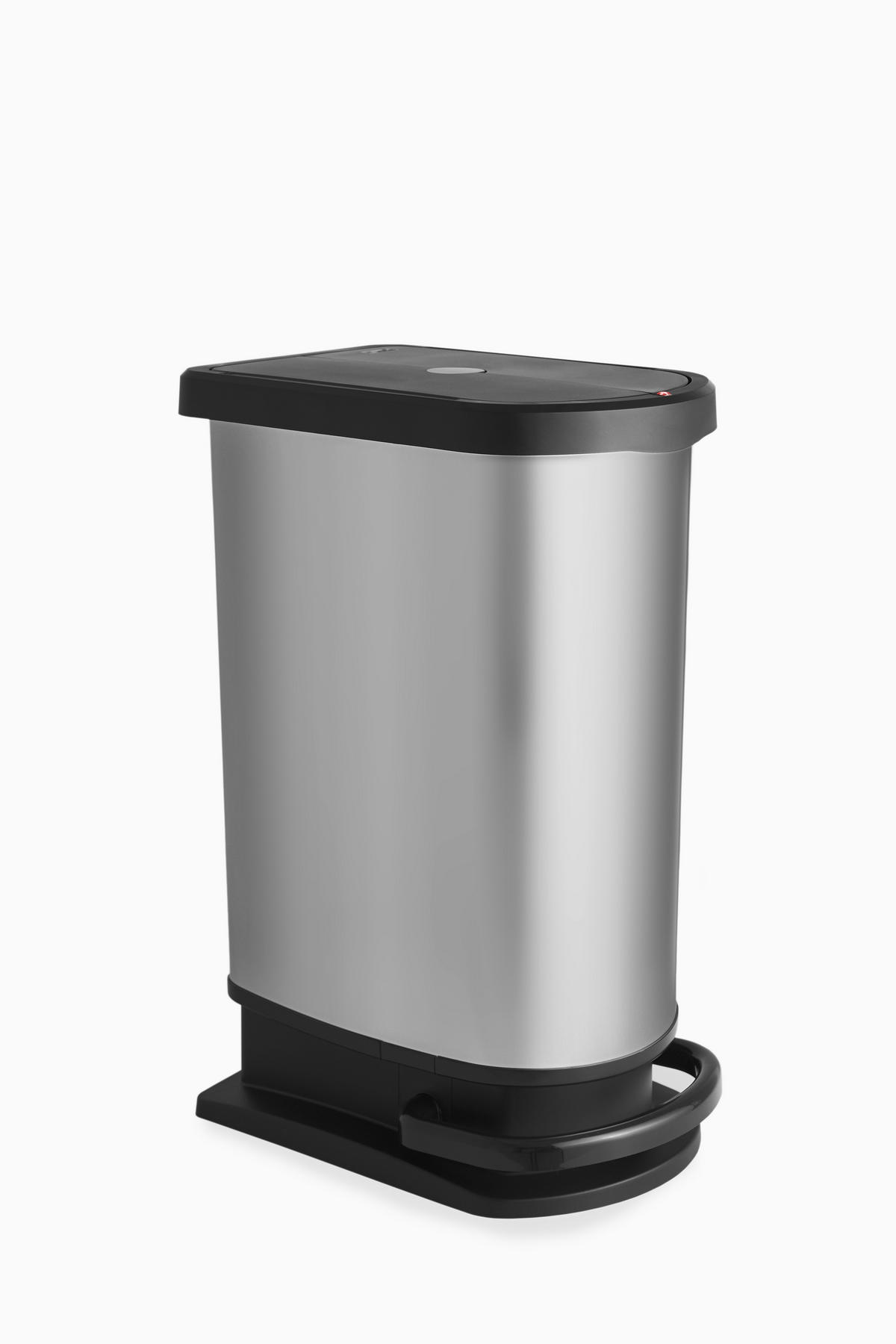 ABFALLEIMER PASO 50 L  - Silberfarben, Basics, Kunststoff (44/29/67cm) - Rotho