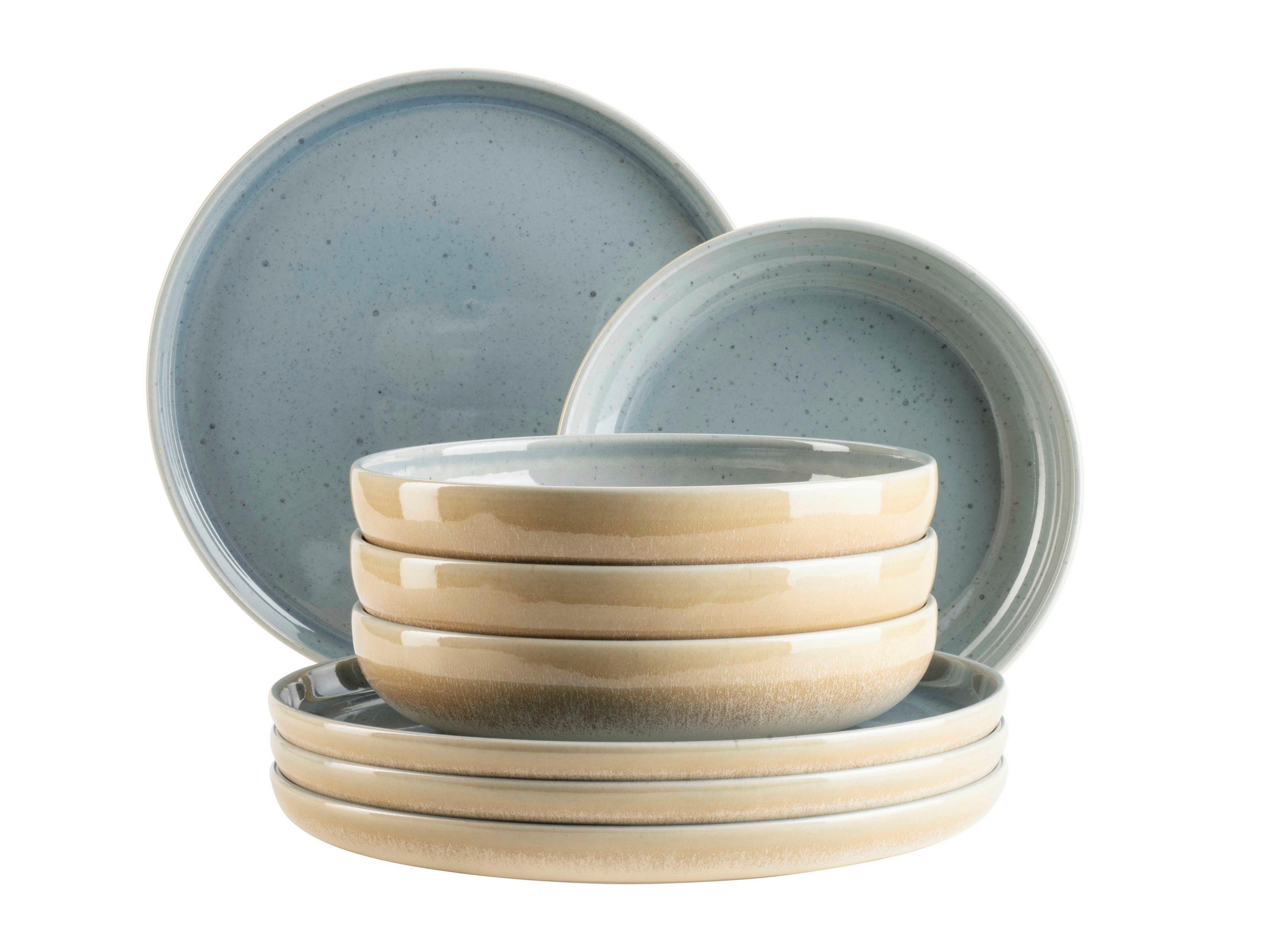 TAFELSERVICE Pastellblau Candy 8-teilig  - Pastellblau, Basics, Keramik - Mäser