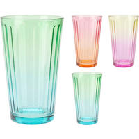 POHÁR NA PITIE - viacfarebná, Basics, sklo (9/9/15cm)