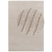 HOCHFLORTEPPICH 160/230/230 cm New York Creme, Beige rechteckig  - Beige/Creme, Basics, Kunststoff/Textil (160/230/230cm) - Elle Decoration