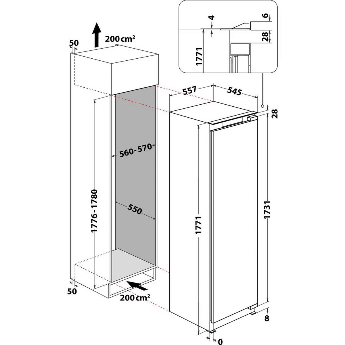 GEFRIERSCHRANK BGSI 18F2 S  - Weiß, Basics, Metall (55,7/177,1/54,5cm) - Bauknecht