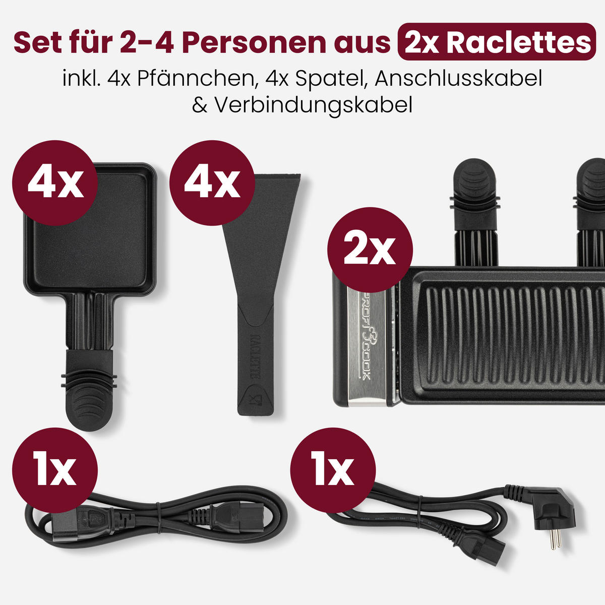 RACLETTE-GRILL  - Edelstahlfarben, Trend, Metall (29,5/10,1/20,6cm) - ProfiCook