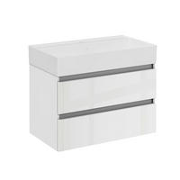 WASCHTISCHKOMBI 81,5 cm  - Schwarz/Weiß, MODERN, Keramik/Holzwerkstoff (81,5cm) - Voleo